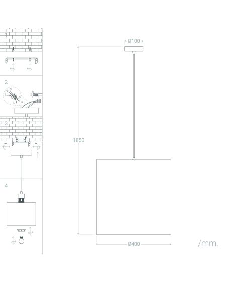 Suspension Tissu Kanzu Ronde