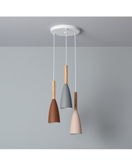 Suspension Métal et Bois Rain