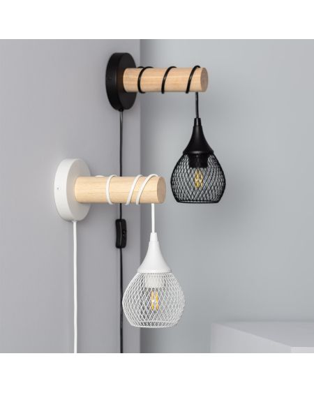 Lampe Murale Bois et Métal Monah
