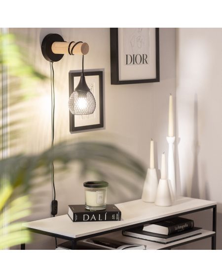 Lampe Murale Bois et Métal Monah