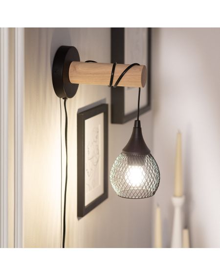 Lampe Murale Bois et Métal Monah