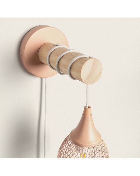 Lampe Murale Bois et Métal Monah