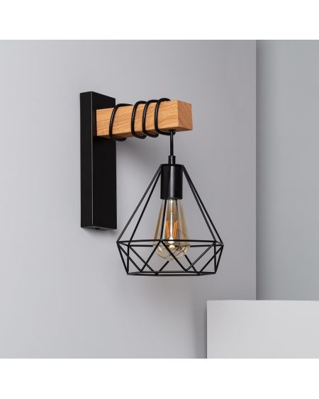 Lampe Murale Métal et Bois Sardo