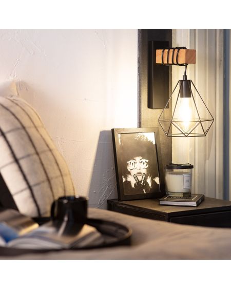 Lampe Murale Métal et Bois Sardo