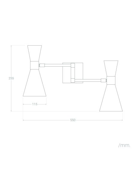 Lampe Murale Métal Jigger 2 Spots