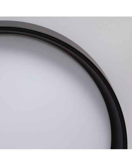 Plafonnier LED Rond Métal 30W CCT Sélectionnable Black Design Ø550 mm