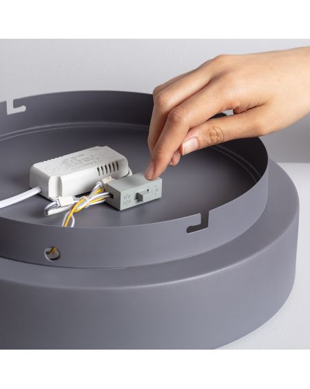 Plafonnier LED Rond Métal CCT Sélectionnable Wingu 15W Ø300 mm