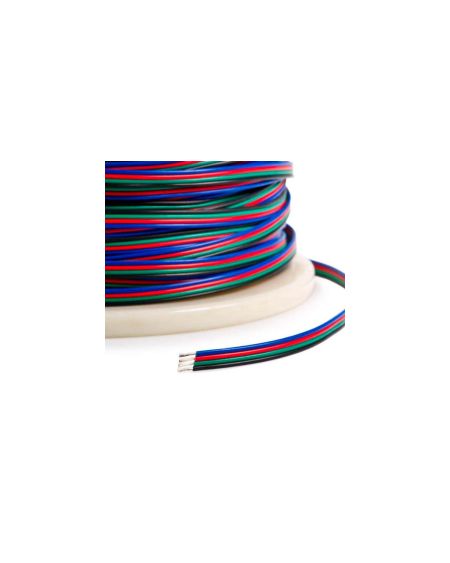 Rouleau 100m Gaine Câble Électrique Plat 0.5mm² pour Ruban LED
