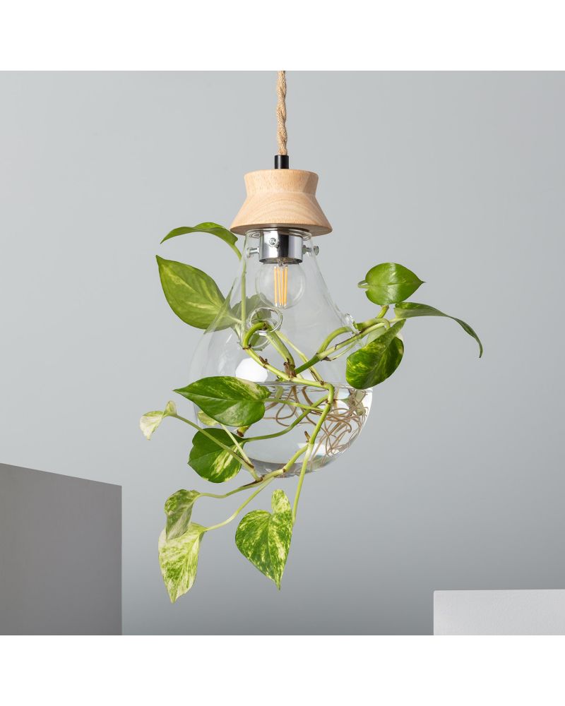 Suspension Bois et Verre Kathu Bumbieris