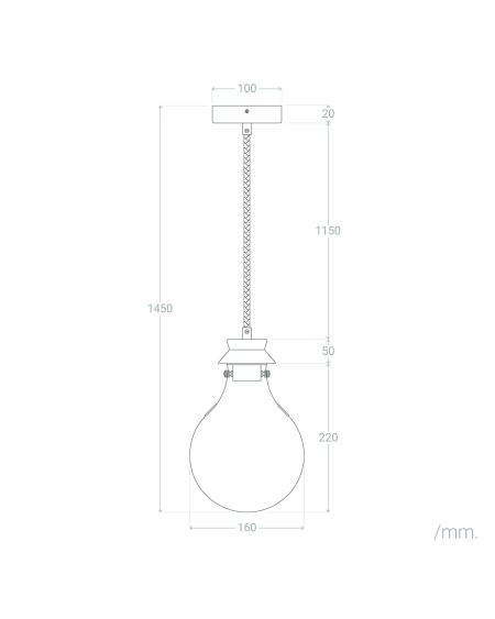 Suspension Bois et Verre Kathu Bumbieris
