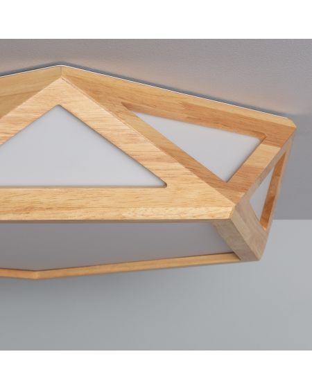 Plafonnier LED Bois CCT Sélectionnable Altigen 20W