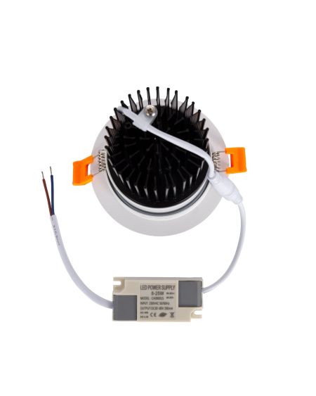 Spot LED Downlight Orientable COB Rond 15W blanc CRI92 Expert Color No Flicker Coupe Ø90mm