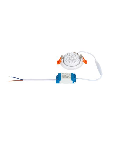 Spot LED Downlight Superslim COB LIFUD Rond Orientable 5W Blanc CRI90 Expert Color No Flicker Coupe Ø 75mm