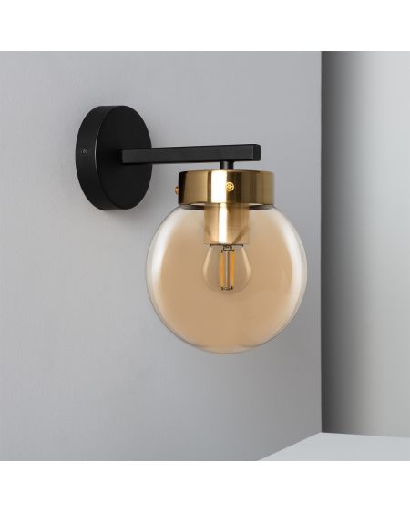 Lampe Murale Métal et Verre Cawu