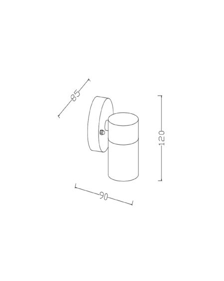 Applique Murale Extérieure Acier Inoxydable Satin
