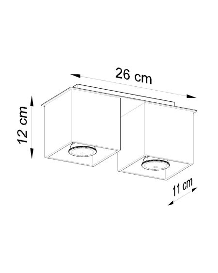 Plafonnier Quad 2 SOLLUX