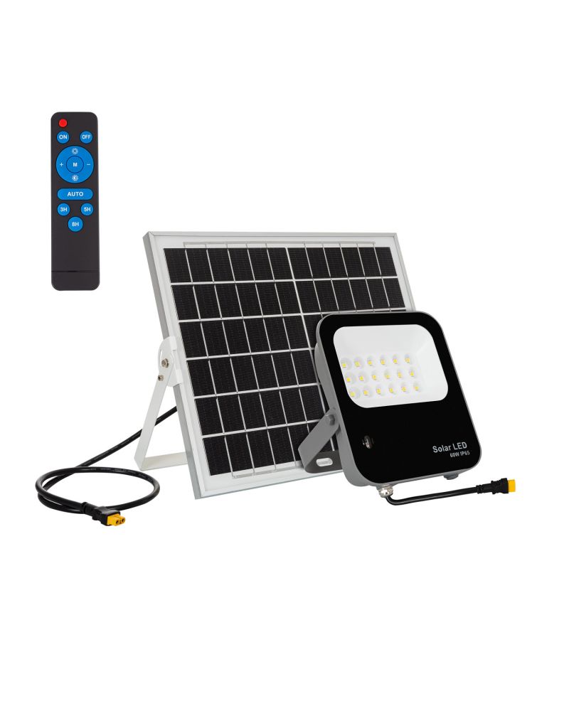 Projecteur LED Solaire 60W 170lm/W IP65 avec Télécommande Projecteur LED Solaire 60W 170lm/W IP65 avec Télécommande