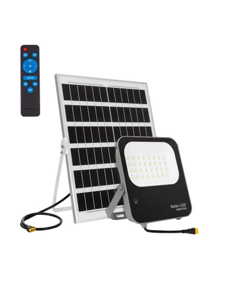 Projecteur LED Solaire 100W 170lm/W IP65 avec Télécommande
