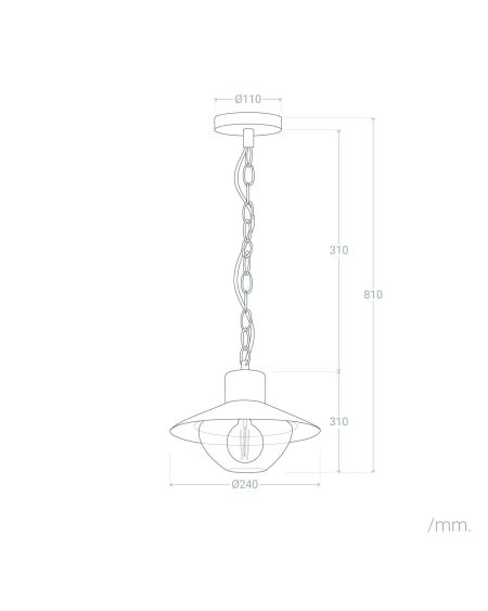 Suspension Extérieure Métal Neiva