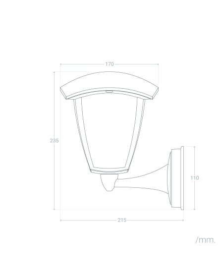 Lampe Murale Extérieure Aluminium Bras Inférieur Nasca