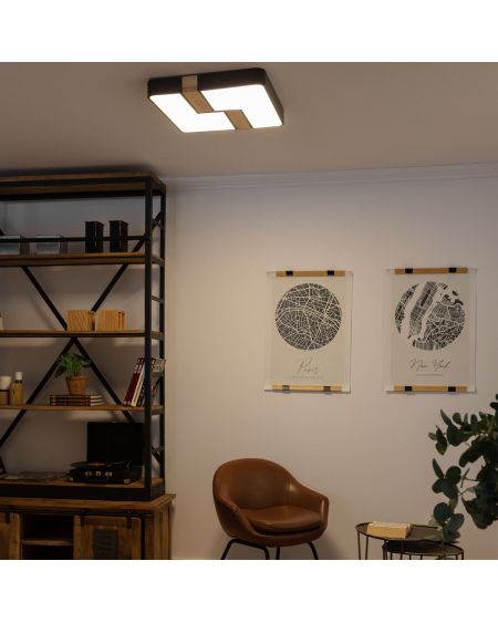 Plafonnier LED Carré Métal 35W CCT Sélectionnable Brusk 480x480 mm