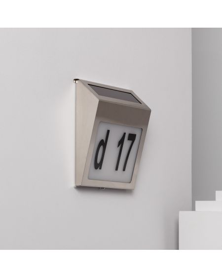 Applique Murale LED Extérieure Solaire Barua pour Numérotation de Maisons