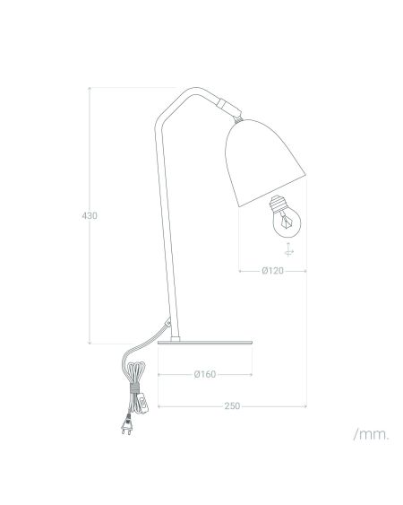 Lampe de Bureau Flex Métal Areso