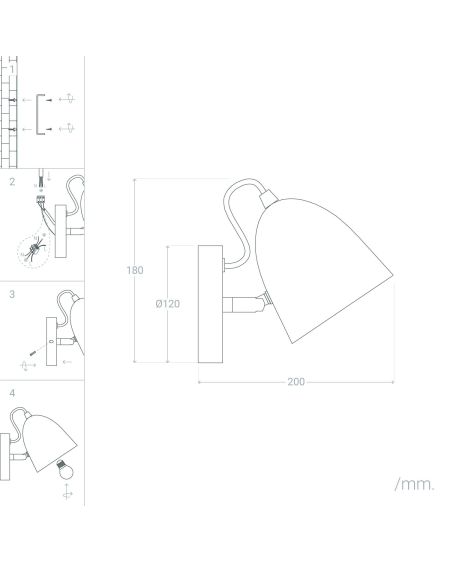 Lampe Murale Métal Areso