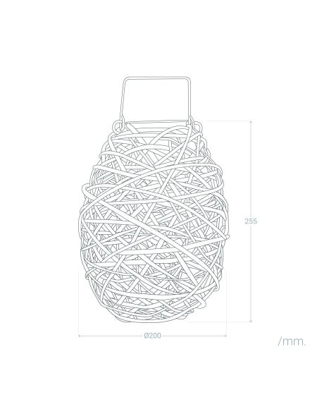 Lampe à Poser LED Extérieure Solaire Rotin Baihar