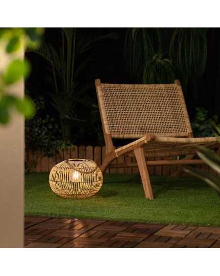 Lampe à Poser LED Extérieure Solaire Rotin Sirpur