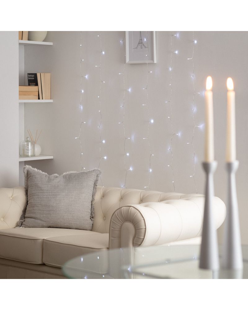 Guirlande LED Rideau à Piles 1m