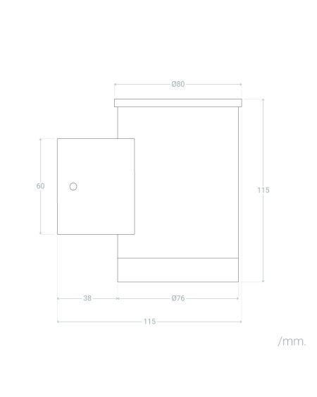 Applique Murale LED Extérieure Solaire Aluminium Bekitro