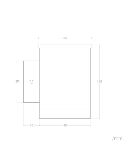 Applique Murale LED Extérieure Aluminium Solaire Jafaro