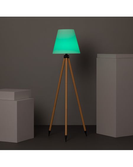 Lampadaire LED Extérieur Solaire Métal RGB Kefre avec Batterie USB Rechargeable
