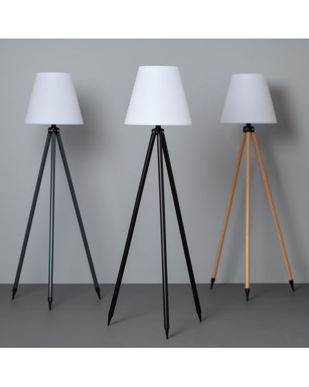 Lampadaire LED Extérieur Solaire Métal RGB Kefre avec Batterie USB Rechargeable