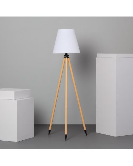 Lampadaire LED Extérieur Solaire Métal RGB Kefre avec Batterie USB Rechargeable