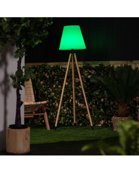 Lampadaire LED Extérieur Solaire Métal RGB Kefre avec Batterie USB Rechargeable