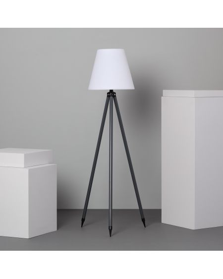 Lampadaire LED Extérieur Solaire Métal RGB Kefre avec Batterie USB Rechargeable