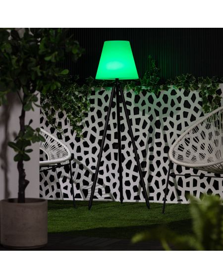Lampadaire LED Extérieur Solaire Métal RGB Kefre avec Batterie USB Rechargeable