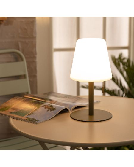 Lampe à Poser LED Portative Aluminium Extérieure 2.6W Epinay avec Batterie Rechargeable