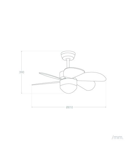 Ventilateur de Plafond Silencieux Orion Blanc 81cm Moteur DC