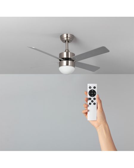Ventilateur de Plafond Silencieux Cygnus Niquel 107cm Moteur DC