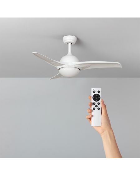 Ventilateur de Plafond Silencieux Aran Blanc 107cm Moteur DC