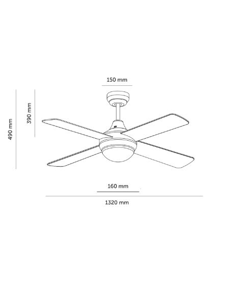 Ventilateur de Plafond LED Silencieux Navy Niquel 132cm Moteur DC