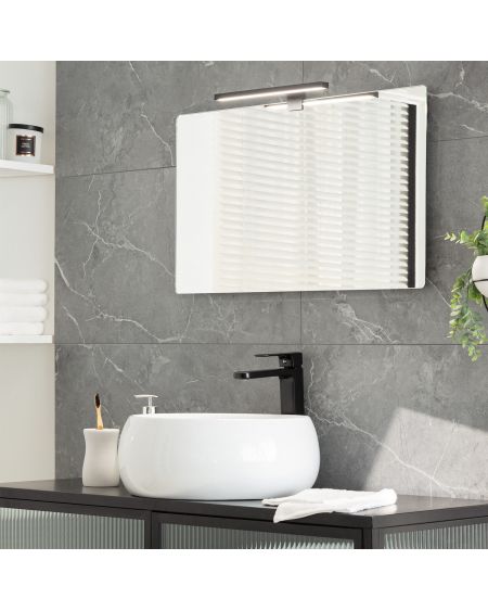 Applique LED Salle de Bain 5W Carl Noire pour Miroir