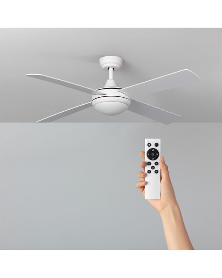 Ventilateur de Plafond LED Silencieux Navy Blanc 132cm Moteur DC