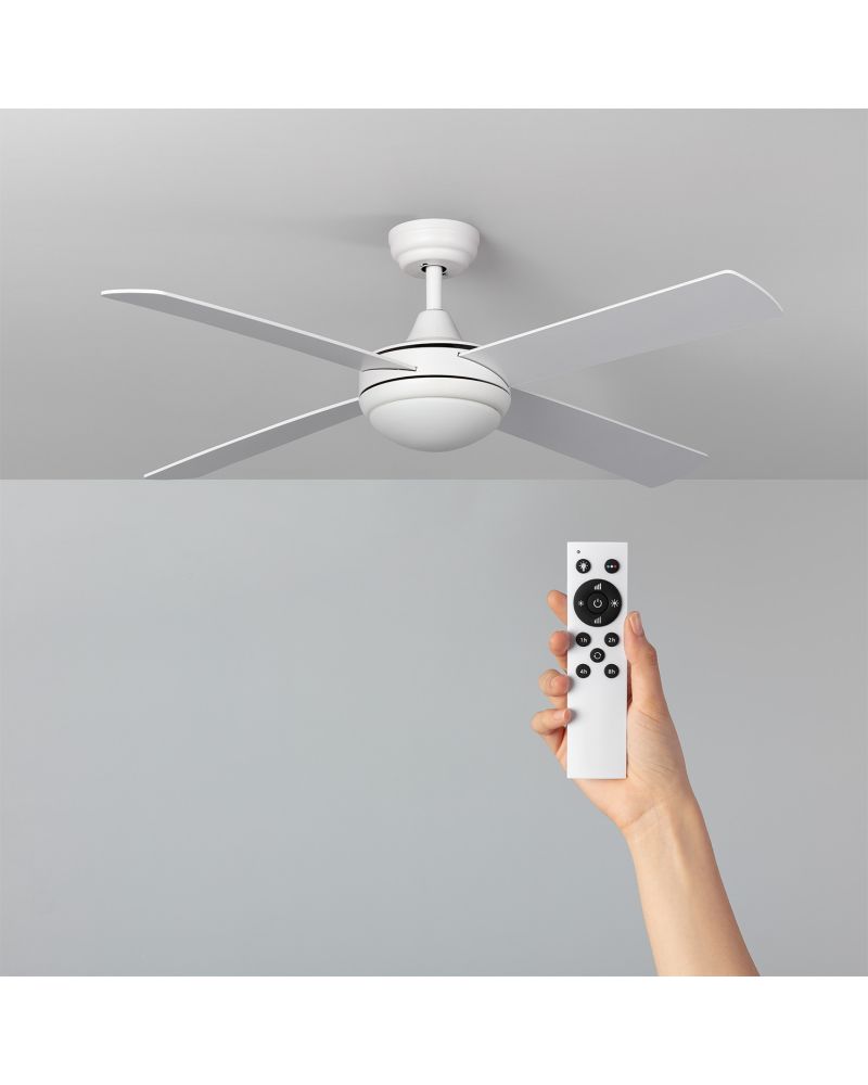 Ventilateur de Plafond LED Silencieux Navy Blanc 132cm Moteur DC