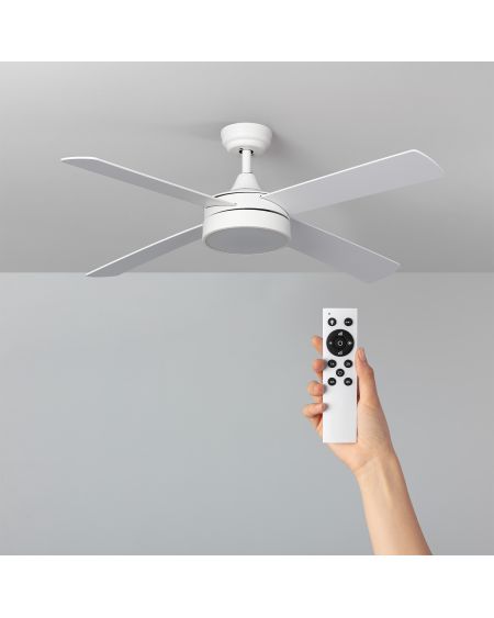 Ventilateur de Plafond Silencieux Timor Blanc 132cm Moteur DC