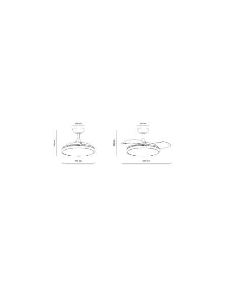 Ventilateur de Plafond Silencieux Caicos Blanc 106cm Moteur DC