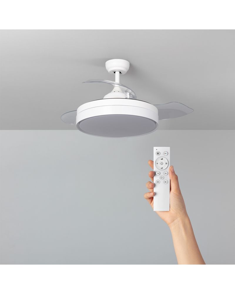 Ventilateur de Plafond Silencieux Dalori Blanc 106cm Moteur DC